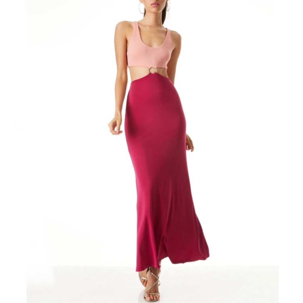 Alice + Olivia x Stacey Bendet maxi dress rose/raspberry